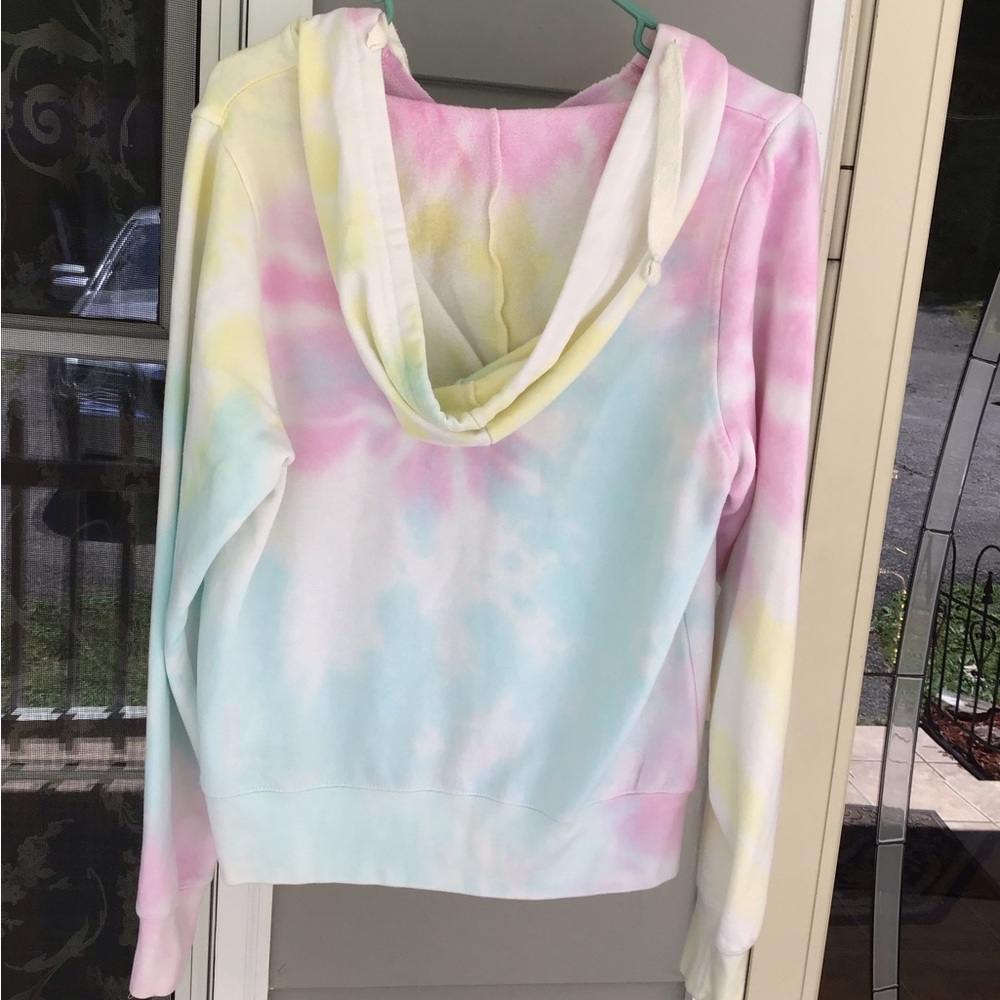 Southern Spirit women sweatshirt, medium multi color tie dye hoodie Top  EUC